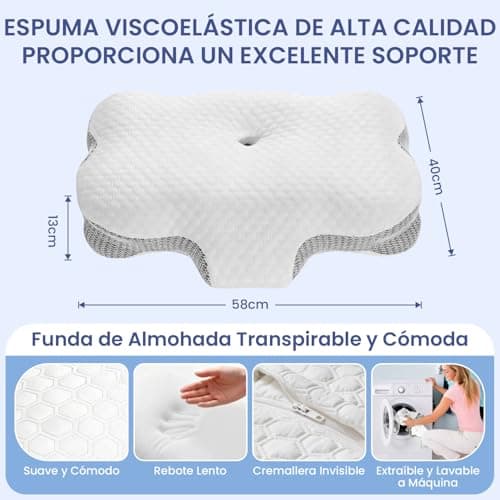 Detalle 2 de Dozion almohada cervical ergonómica con espuma