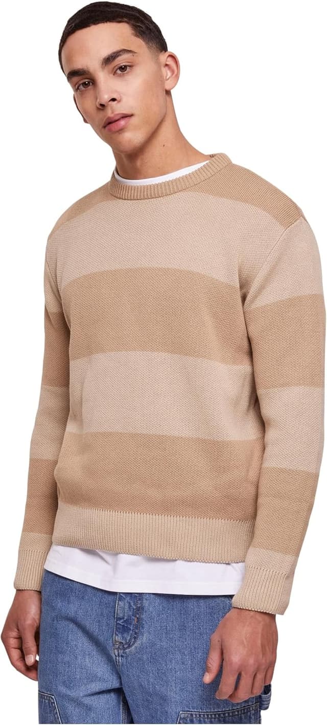 Detalle de Urban Classics Herren Oversized Striped Sweatshirt