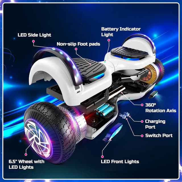 Thumbnail 3 de YHR Hover Borad 6,5 Pollici LED Bluetooth