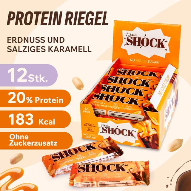 Detalle de FitnesSHOCK Proteinriegel Set mit 20% Protein