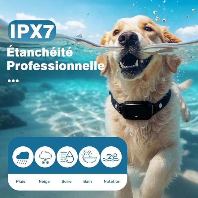 Thumbnail 3 de Collier antiâaboiement rechargeable 600 mAh đ