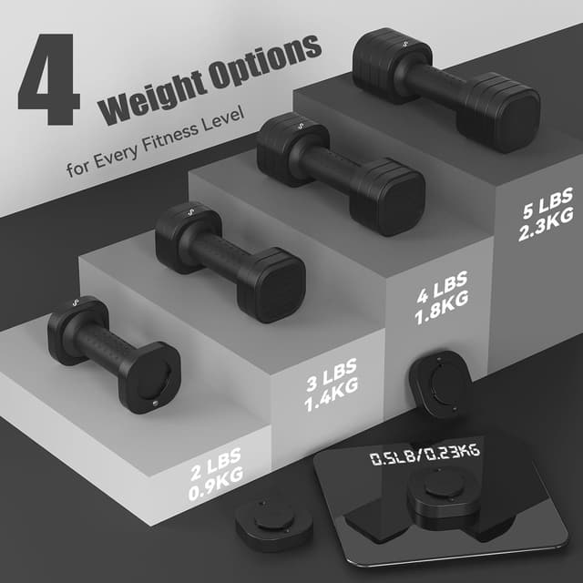 Detalle 2 de Sportneer Verstellbare Hanteln Frauen Set – 2er Kurzhantel-Set