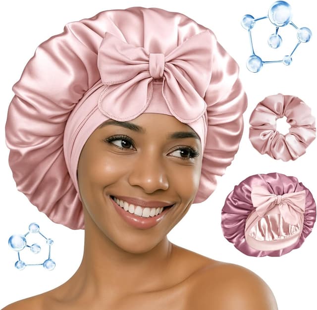 Imagen de Bonnet Queen Satin Nuit cheveux bouclés en OfertitasTOP