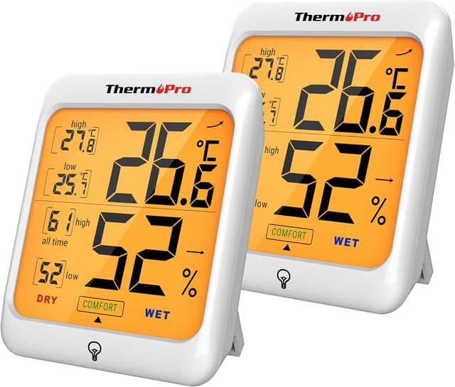 Detalle de ThermoPro TP53 Indoor Humidity Gauge 2-pack 🌡