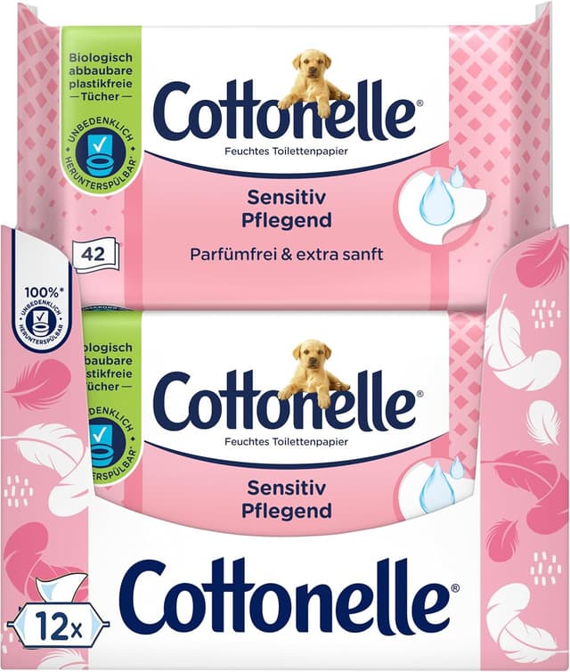 Detalle de Cottonelle Feuchtes Toilettenpapier Sensitive 🚽