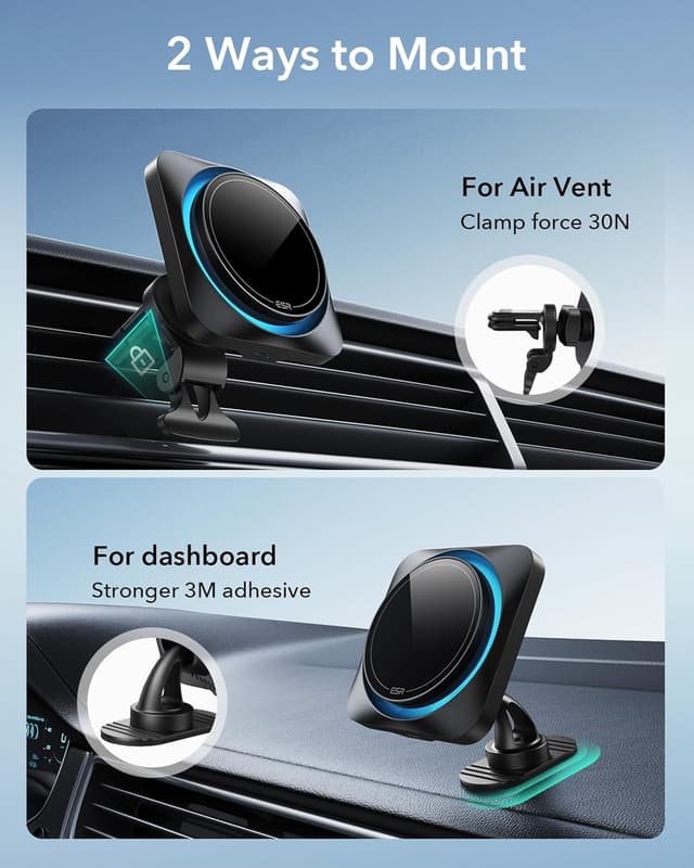 Thumbnail 4 de ESR CryoBoost 15W MagSafe Car Mount Charger