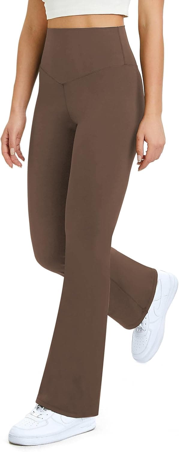 Detalle de Glacspyg Yogahose Damen Flared Hohe Taille đ§â
