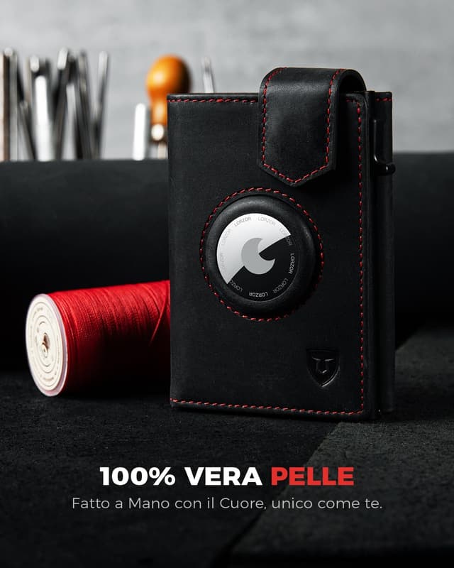 Detalle 2 de LORZOR Portafoglio Airtag Slim 10 carte 💼
