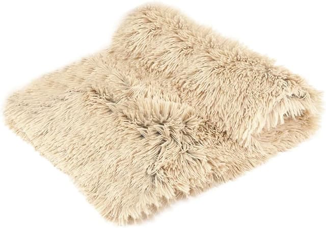 Detalle de CHMMY couverture en peluche double face pour chien et chat, lavable – Beige (taille S 56×36 cm)