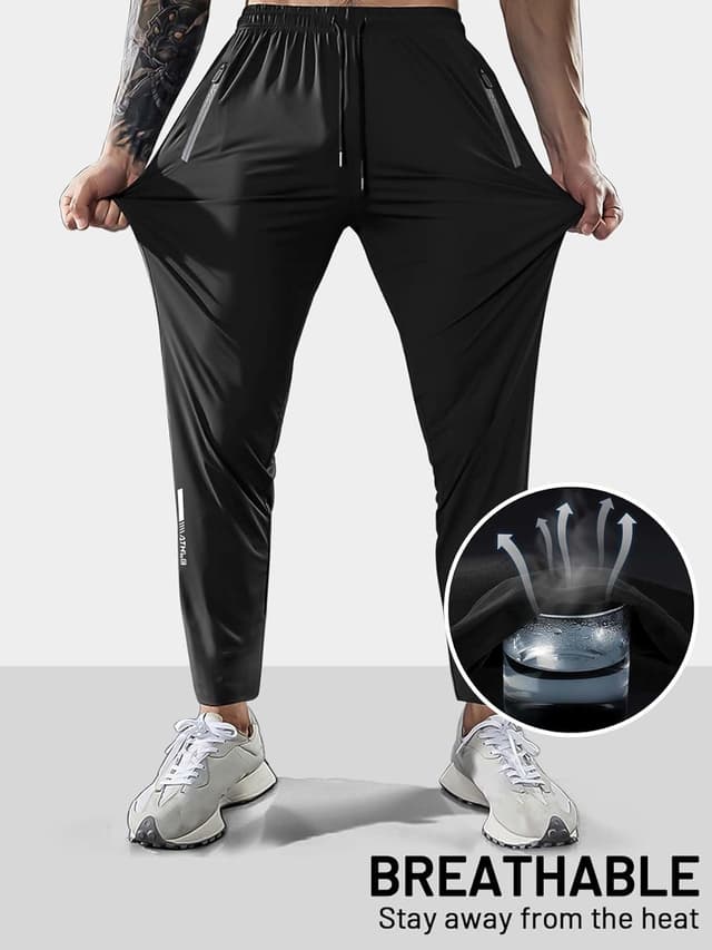 Detalle de Hidkat Men’s Hiking Pants Quick-Dry Lightweight Sweatpants with Water Resistance & Zipper Pockets