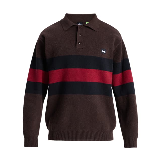 Detalle de Quiksilver Cooper Polo para hombre: jersey tipo polo con mezcla de algodón reciclado