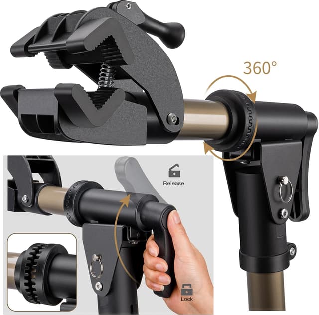 Detalle 2 de CXWXC Foldable Bicycle Repair Stand (Height Adjustable, 360° Rotatable, up to 36 kg)