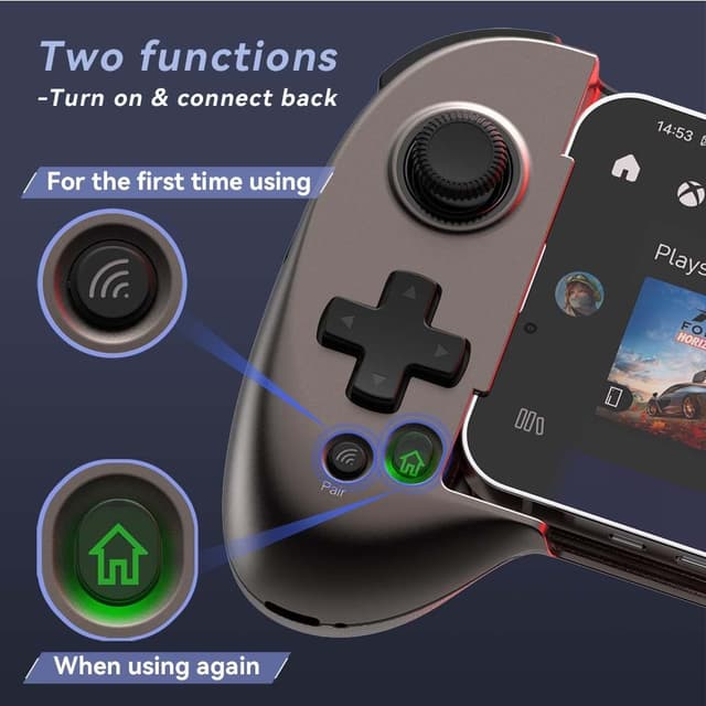Thumbnail 4 de ShanWan Controller Smartphone Android/iOS per giochi cloud e arcade (marrone)