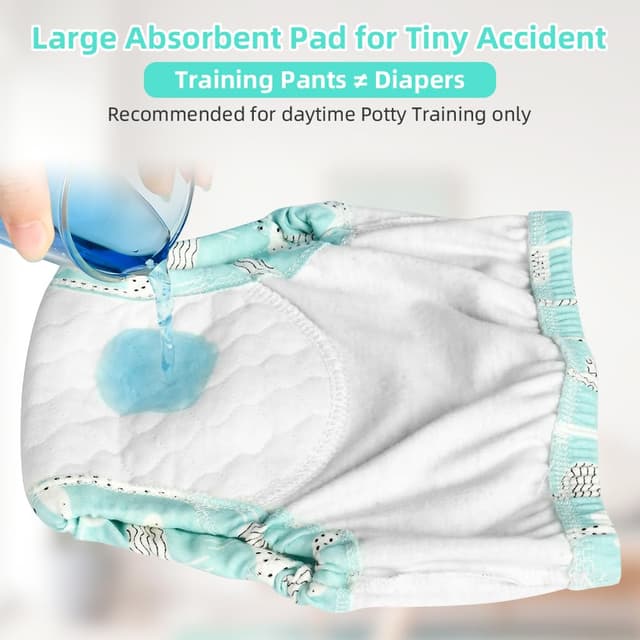 Detalle de Aolso Töpfchen-Trainingshosen (10er-Set) – Baby/ Kleinkind-Trainingshose aus 100% Baumwolle für Jungen (110)