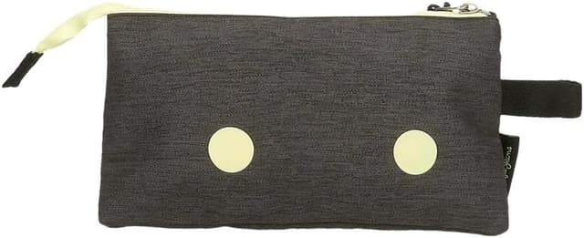 Detalle de Pepe Jeans Leire Estuche Triple Negro 👜 22x12x5 cm