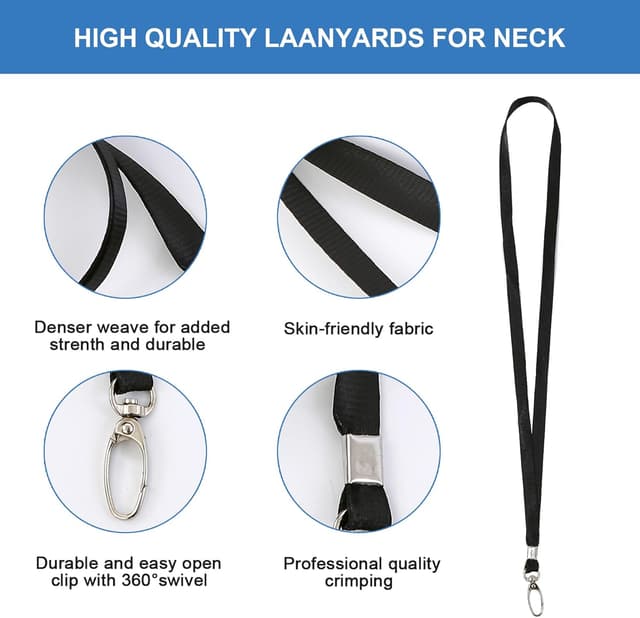 Detalle de ROSSHINE lanyards 100 pack, 46 cm nylon