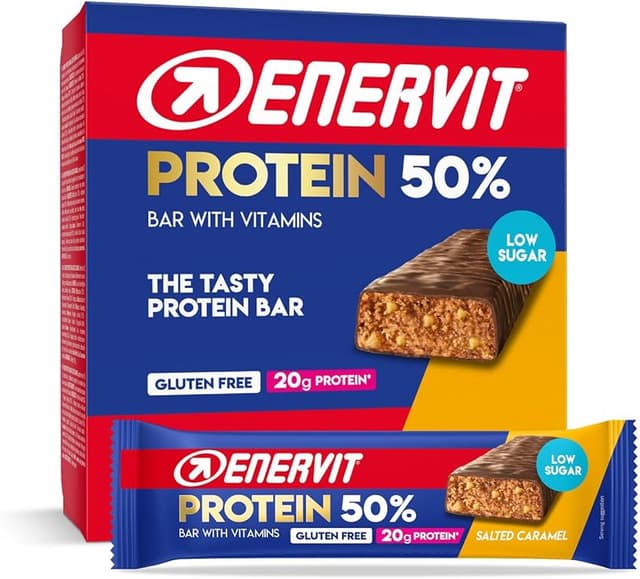 Detalle de Enervit Barrita Proteica Caramelo Salado 20 g proteínas 🍫