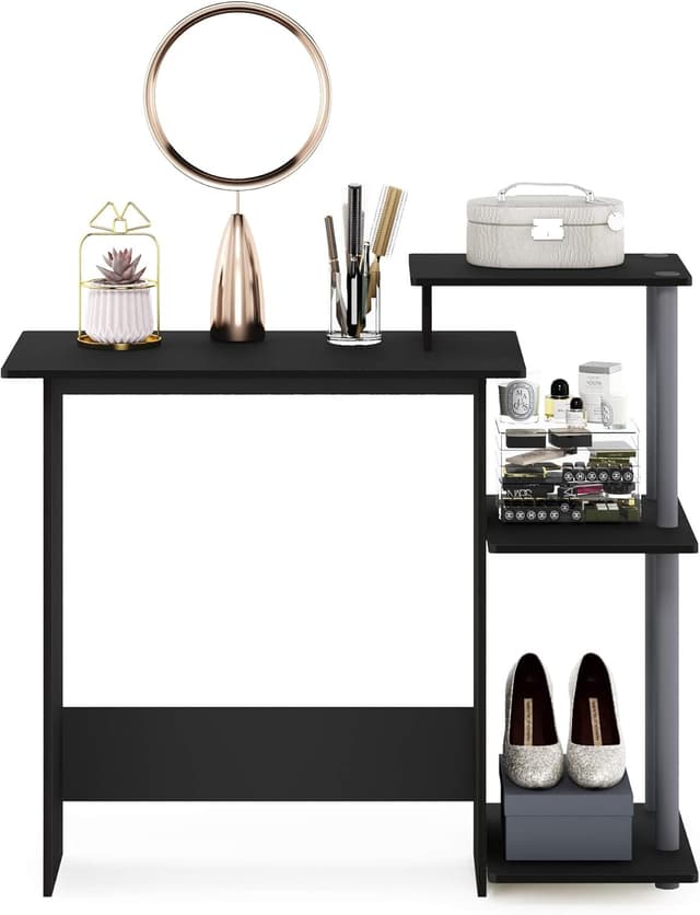 Detalle 1 de Furinno Efficient Home laptop desk (Black/Grey) – compact study & writing surface