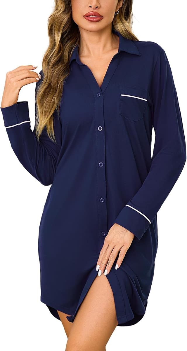 Thumbnail 6 de Bresdk Camisón de Mujer Invierno Algodón