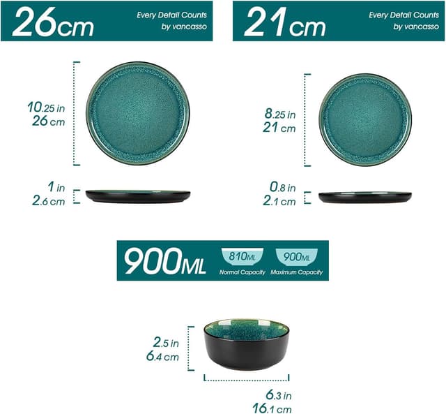 Thumbnail 1 de vancasso Playa Green Dinner Set 18‑piece
