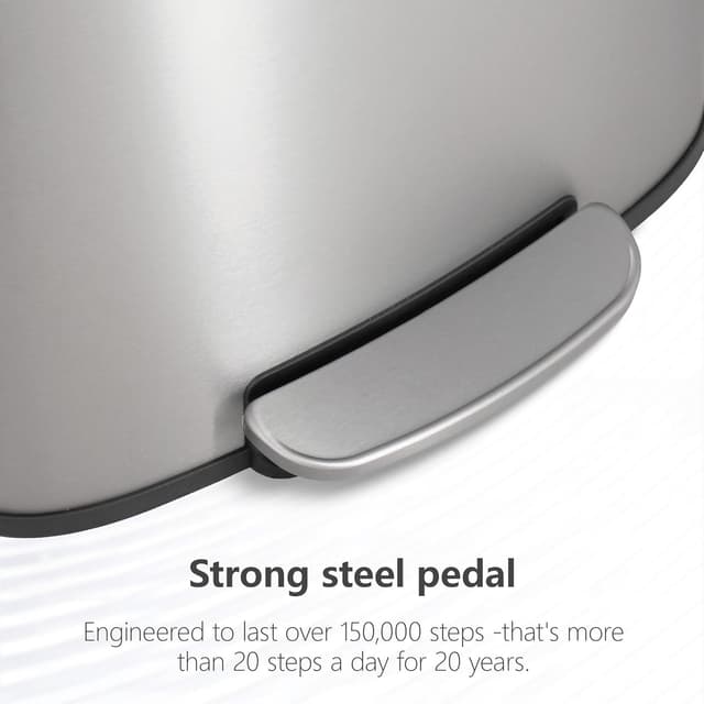 Thumbnail 5 de Vidacharmy Cubo de Basura Cocina 50L 🗑️ Acero Inoxidable Antihuella