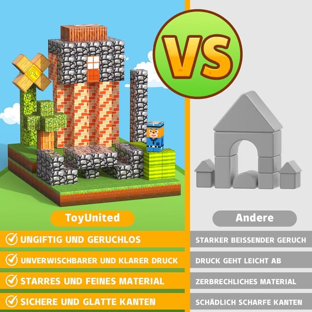 Thumbnail 4 de CACSPS 136 Stück Magnetische Bausteine