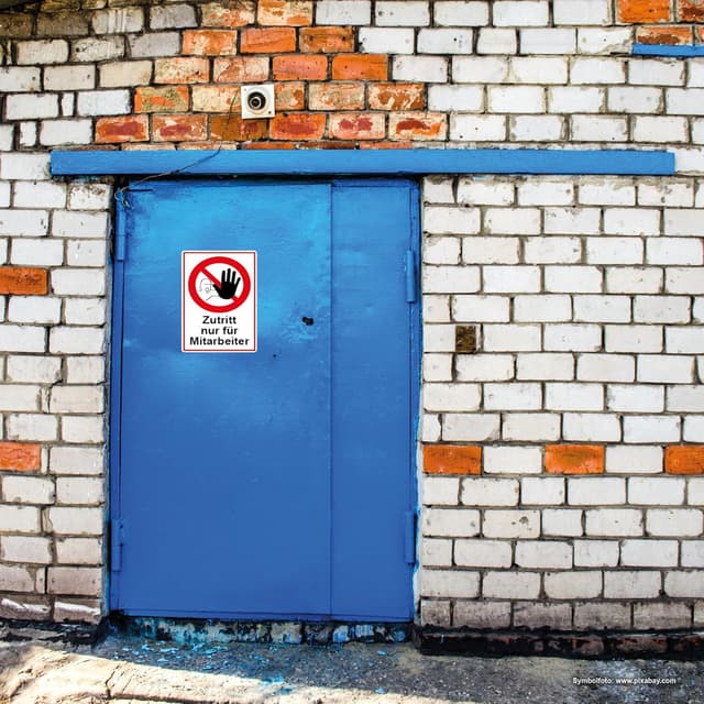 Detalle 2 de STROBO XXL Zutritt nur für Mitarbeiter 30 x 40 cm