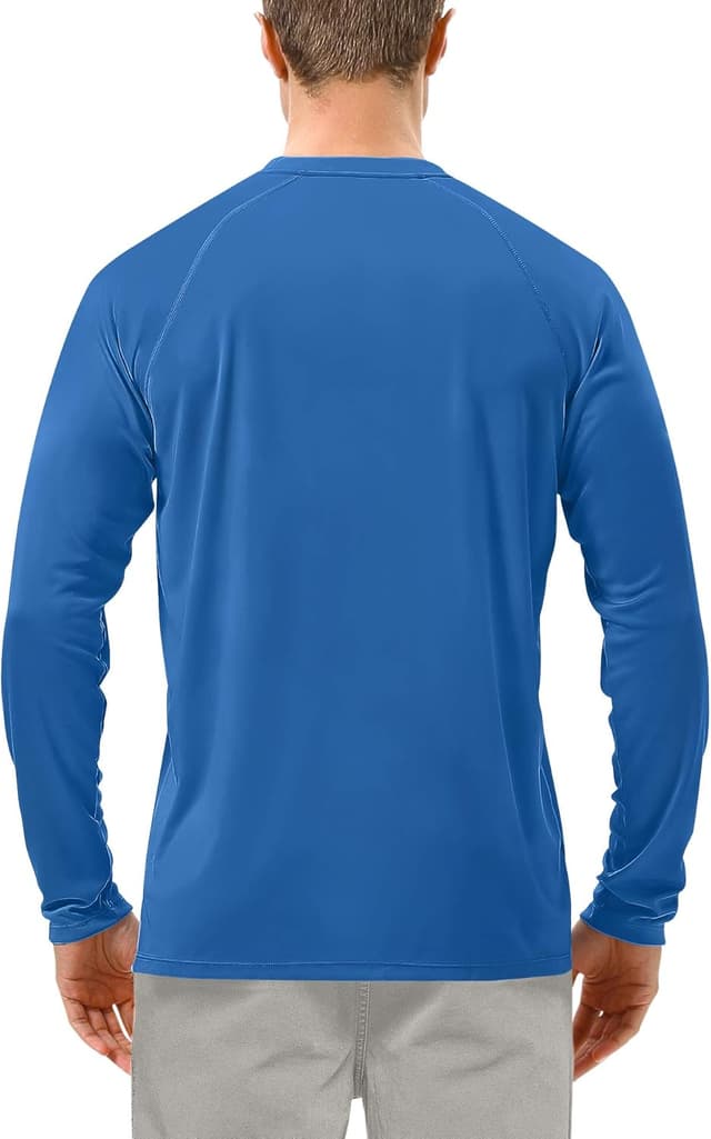 Detalle 2 de Roadbox Men’s UPF 50+ UV Sun Protection Long Sleeve Rash Guard Shirt for Outdoor Fishing, Hiking & Running
