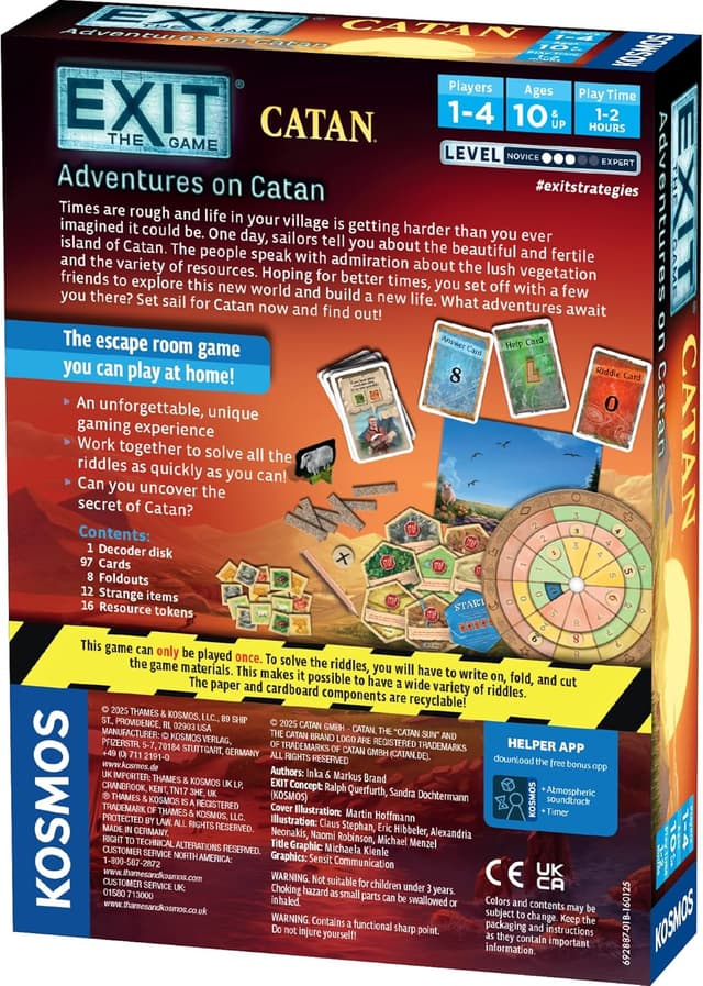 Detalle 2 de Kosmos EXIT Adventures on Catan escape 1-4 🎲