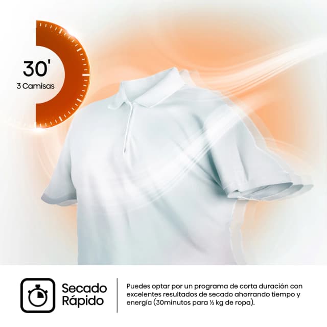 Detalle 2 de Hisense DH3S902BWCC secadora 9 kg