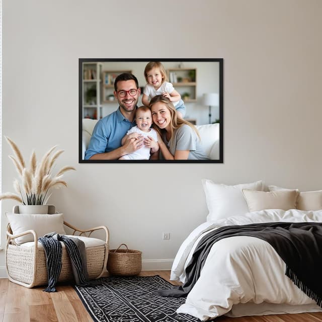 Detalle de Giftgarden 50x70cm Black Aluminium Picture Frame (for 50cm x 70cm posters, puzzles & photos)