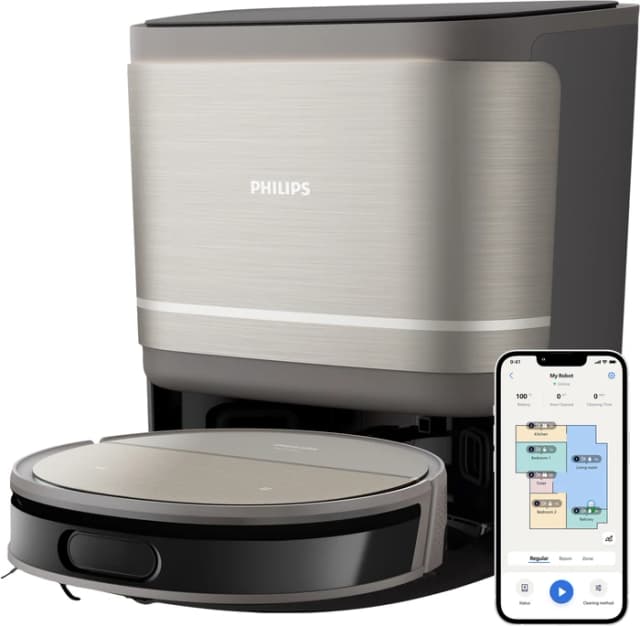 Thumbnail 9 de Philips HomeRun 9000 Series XU9100/10 Saug- und Wischroboter mit selbstreinigender Wischbürste