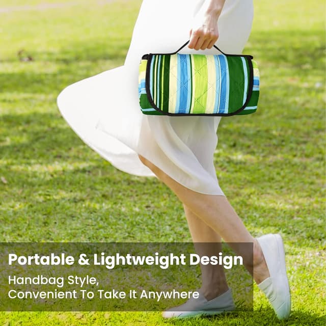 Detalle de Coperta Pic Nic Impermeabile 200 x 200 cm pieghevole antisabbia (stuoia da spiaggia/campeggio)