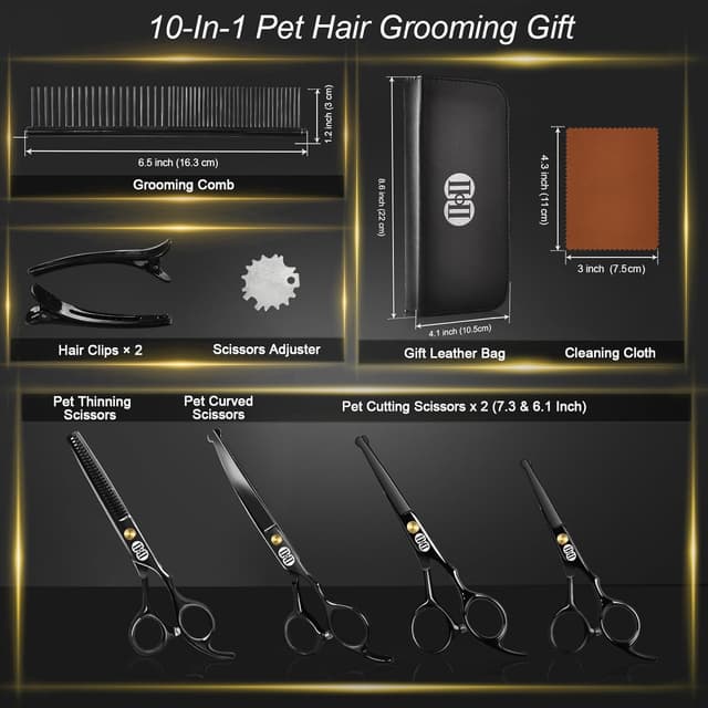 Thumbnail 6 de CIICII Dog Grooming Scissors Kit 7 inch