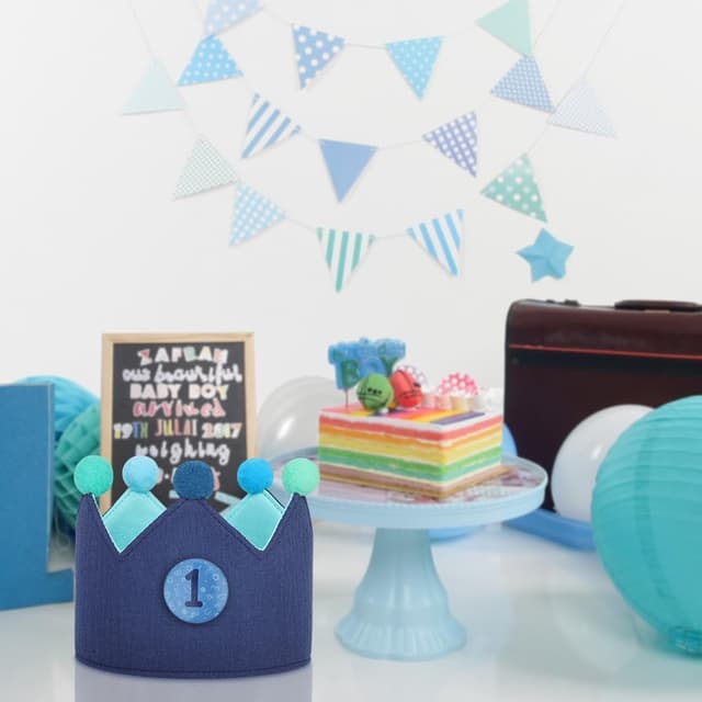 Thumbnail 5 de URAQT Corona Cumpleaños infantil números 0–9