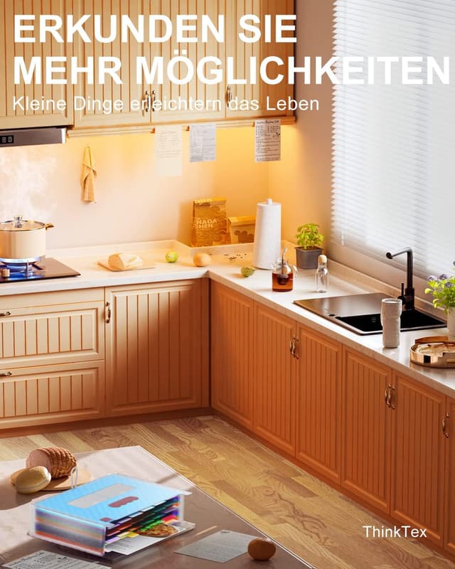 Thumbnail 6 de ThinkTex 26-Fächer Dokumentenmappe A4 (Akkordeon erweiterbar) – Regenbogen, blau