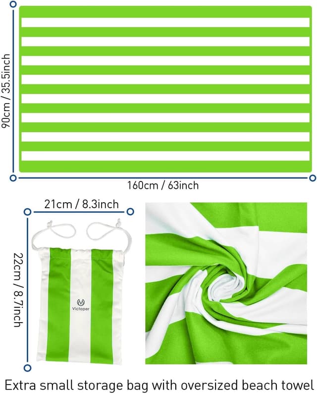 Thumbnail 1 de Microfiber Beach Towel 63x35 Inch Oversized