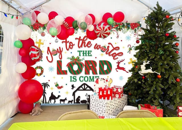 Detalle de Christmas Nativity Backdrop 94x70 inch Photography Background 🎥