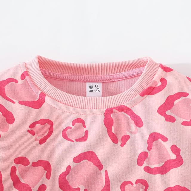 Detalle 2 de Balkorith girls heart jumper sweatshirt (crew neck) – long sleeve cotton top for ages 2–7