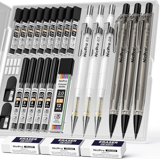 Thumbnail 6 de Nicpro 6 PCS Mechanical Pencil Set 0.3–2.0mm