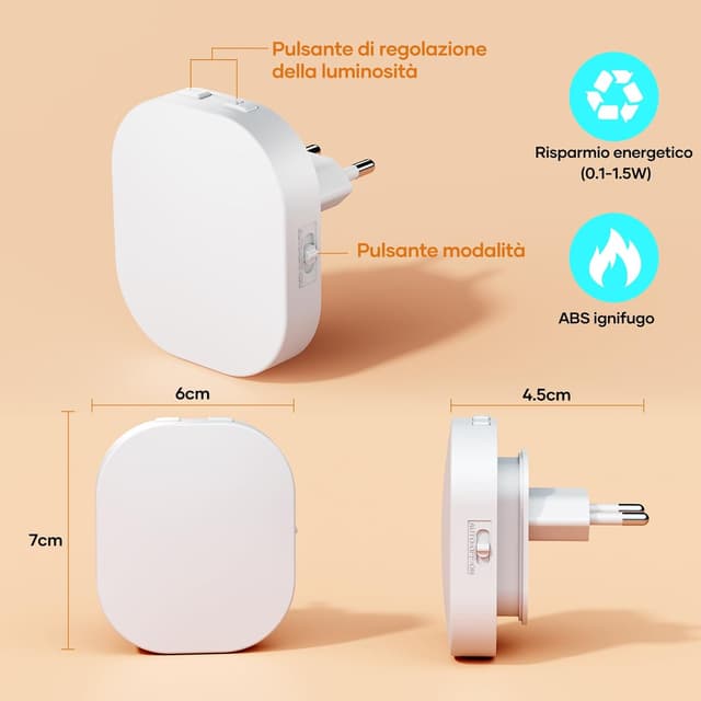 Thumbnail 5 de Suright 2 Pezz Luce Notturna Bambini 2700K