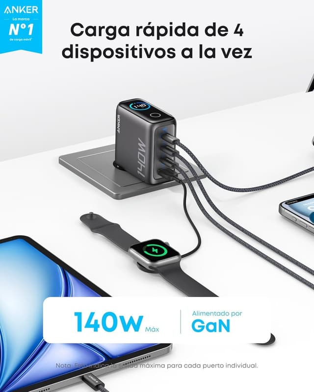 Thumbnail 1 de Anker Cargador USB C 140W 4 Puertos