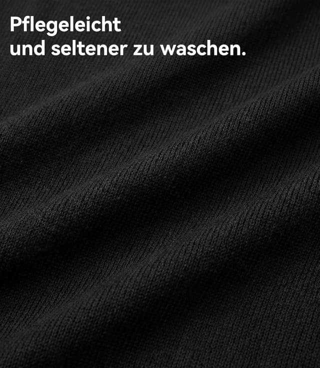 Detalle de GLESTORE Herren Poloshirt: knitterarmes Kurzarmhemd mit Reißverschluss