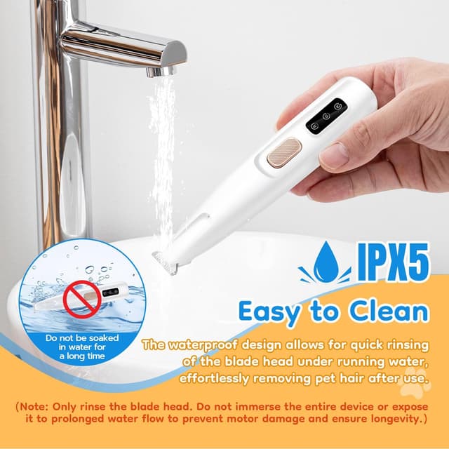 Detalle de Mcbazel Pet Paws Trimmer with LED Light (Rechargeable, Waterproof) for Eyes, Face, Ears & Small Areas