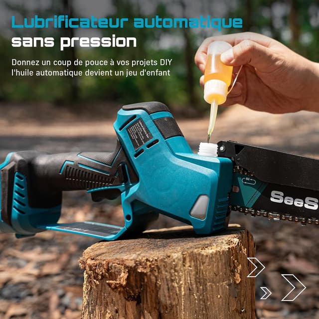 Thumbnail 6 de SEESII Mini Tronçonneuse 6 pouces 🪚