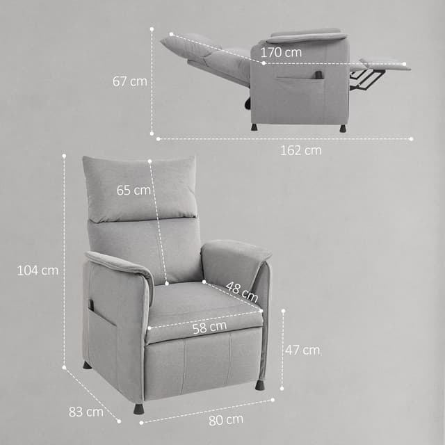 Thumbnail 2 de HOMCOM Fauteuil Relax électrique 160° silencieux