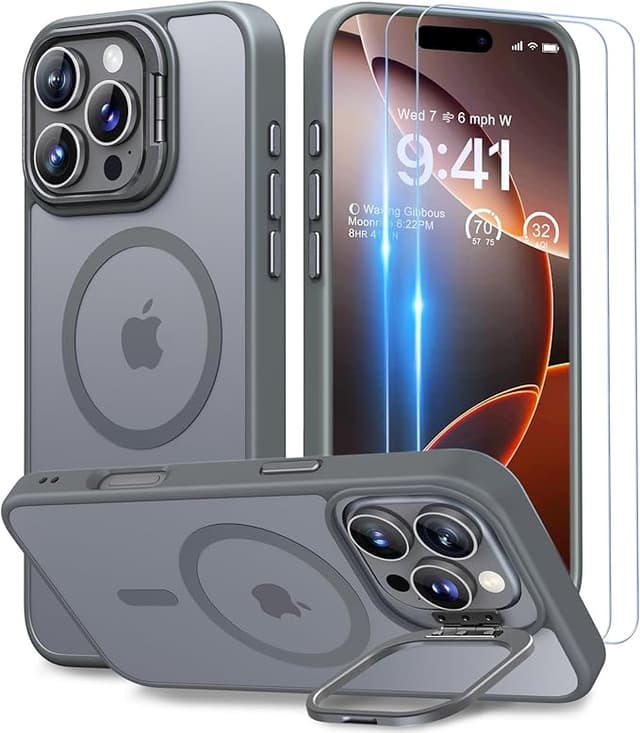 Detalle de Beeasy Funda para iPhone 16 Pro Max con Soporte y MagSafe