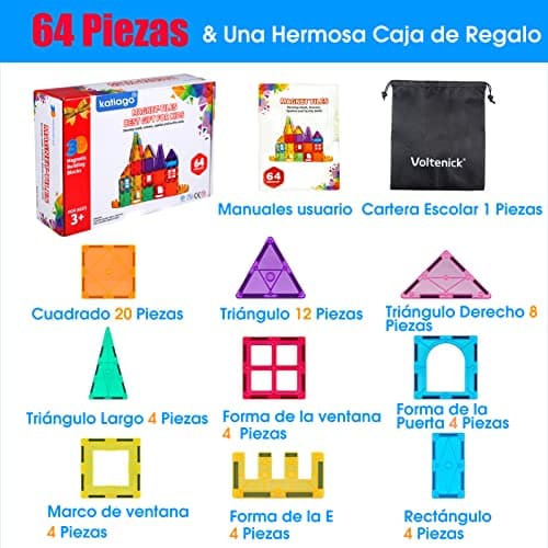 Thumbnail 6 de Katiago Bloques Construcción Magnéticos 64 Piezas 🧱