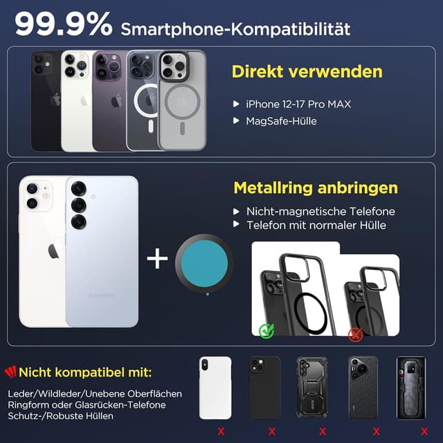 Thumbnail 3 de MSXTTLY Vmag-S1 magnetische Autohalterung 360°