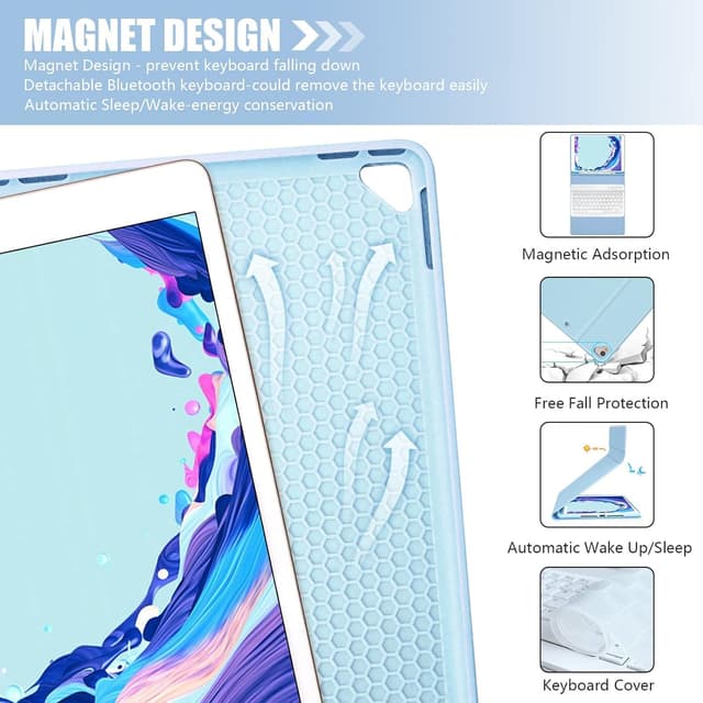 Detalle 2 de HOTLIFE Funda Teclado para iPad 10.2 y Air 📝